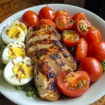Tomato-Lovers Protein Plate with Chicken & Eggs