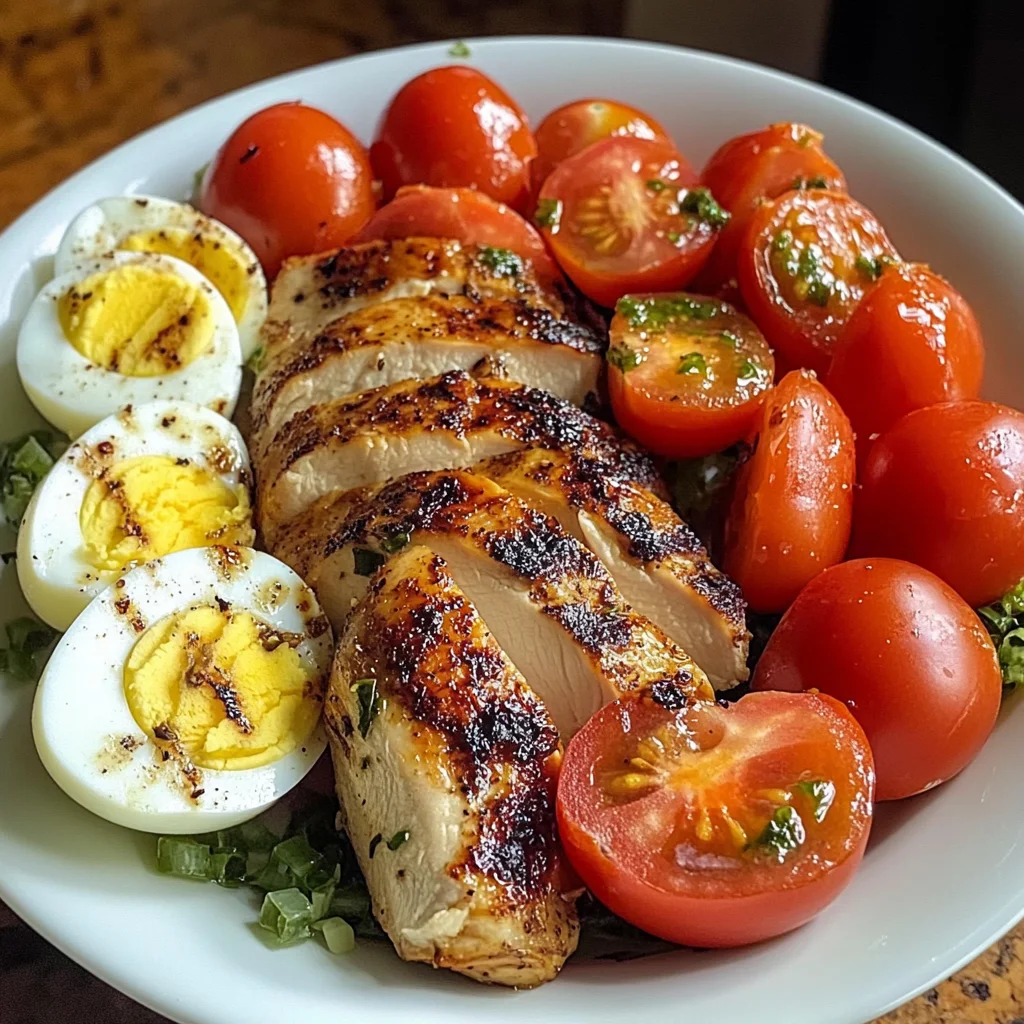 Tomato-Lovers Protein Plate with Chicken & Eggs