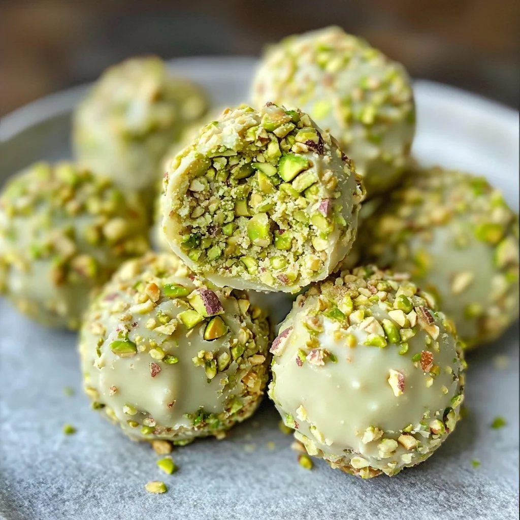 White Chocolate Pistachio Truffles