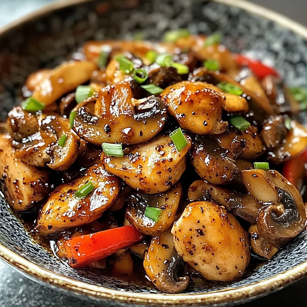Black Pepper Chicken with Mushrooms