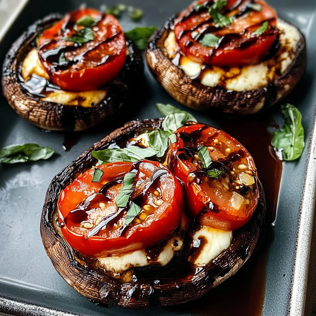 Caprese Stuffed Portobello Mushrooms