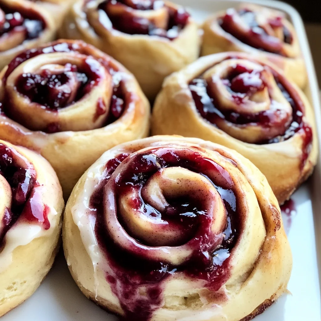 Cherry Cinnamon Rolls with Homemade Filling