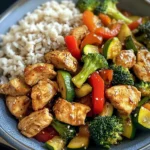 Chicken Veggie Stir-Fry with Brown Rice Bowl