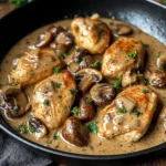 Creamy Garlic Mushroom Chicken Skillet