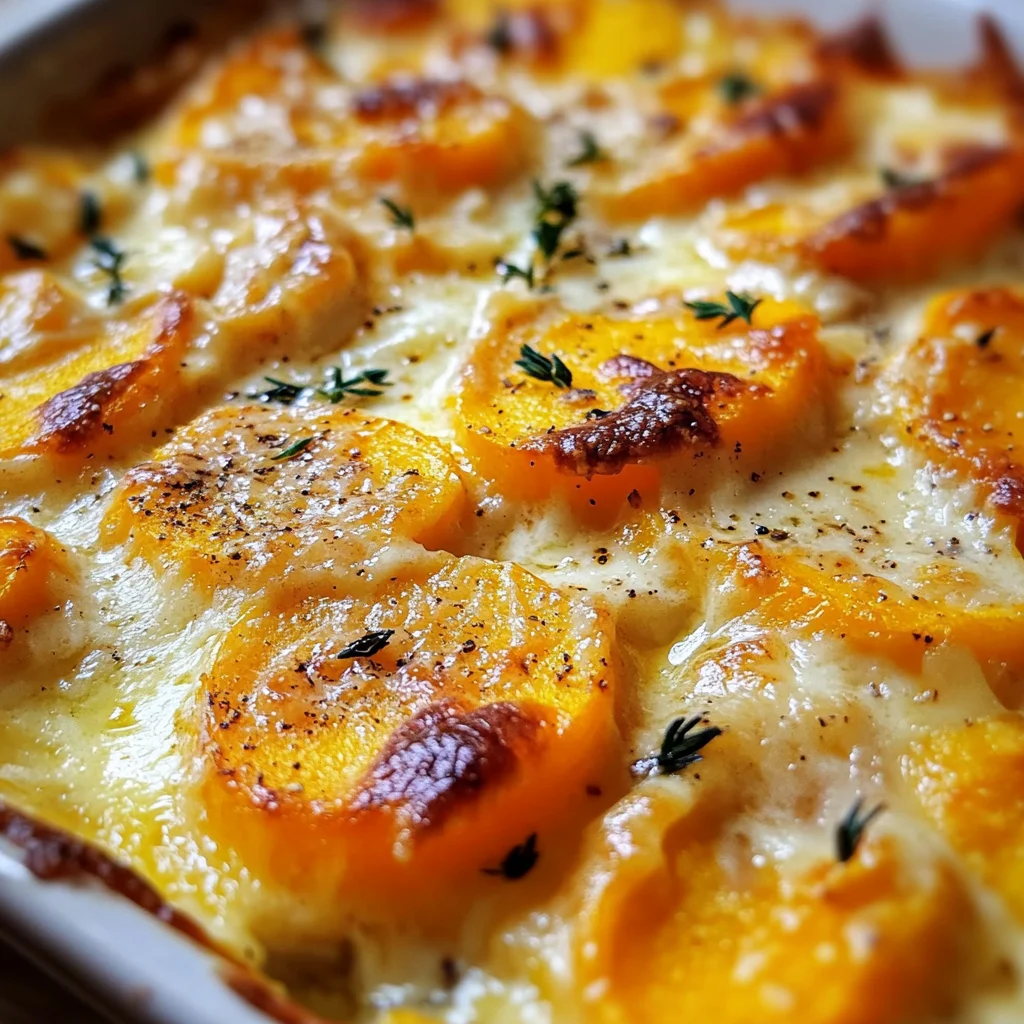 Cremiger Kürbis-Kartoffel-Auflauf