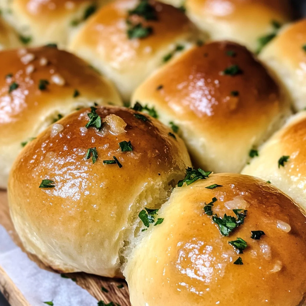 Easy Garlic Butter Dinner Rolls