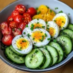 Egg, Cucumber & Tomato Salad Bowl