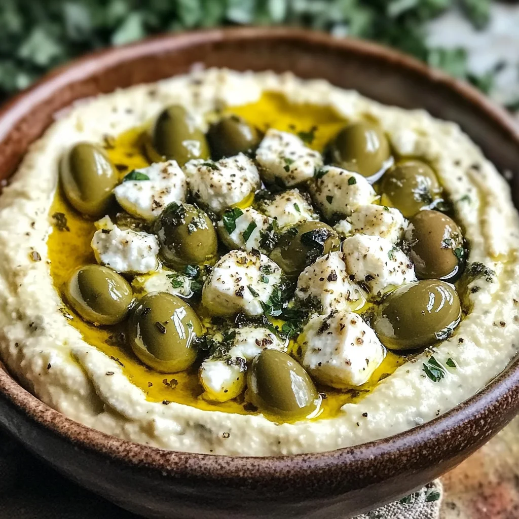 Green Olive and Feta Cheese Dip