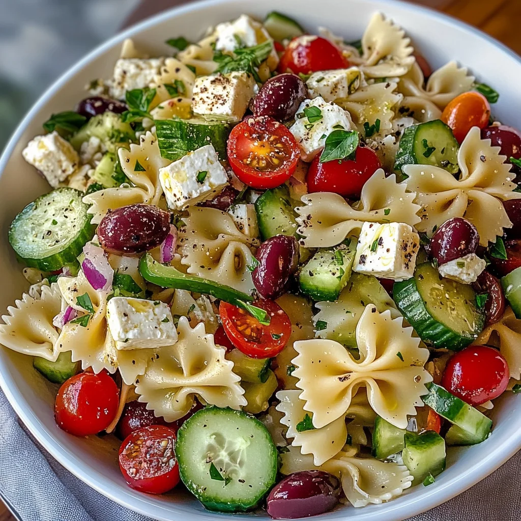 Healthy Greek Pasta Salad