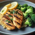 Lemon Pepper Grilled Chicken with Quinoa & Broccoli