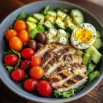 Mediterranean Power Salad with Chicken & Avocado