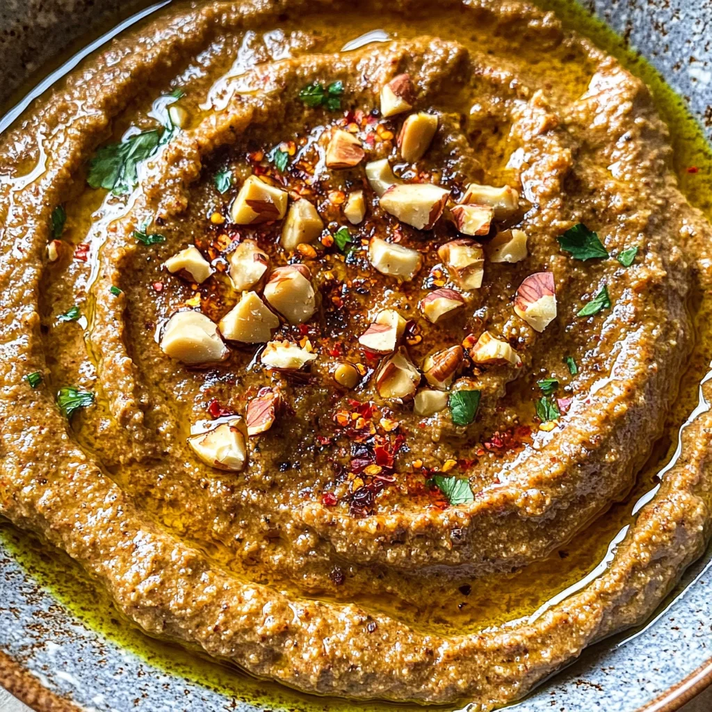 Muchicken hammara Recipe (Roasted Red Pepper and Walnut Dip)