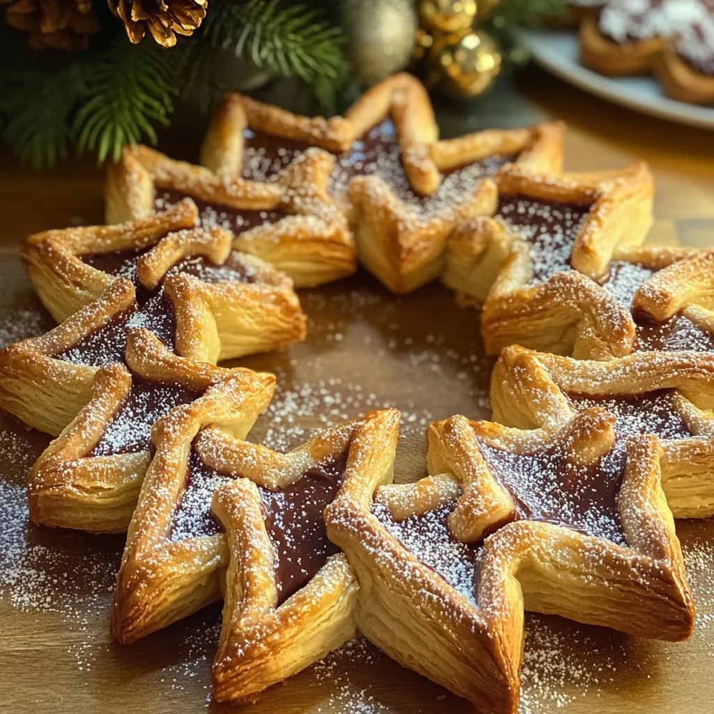Nutella Puff Pastry Star Wreath