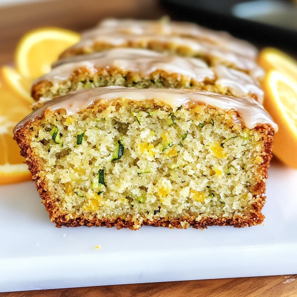 Orange Zucchini Bread with Orange Glaze