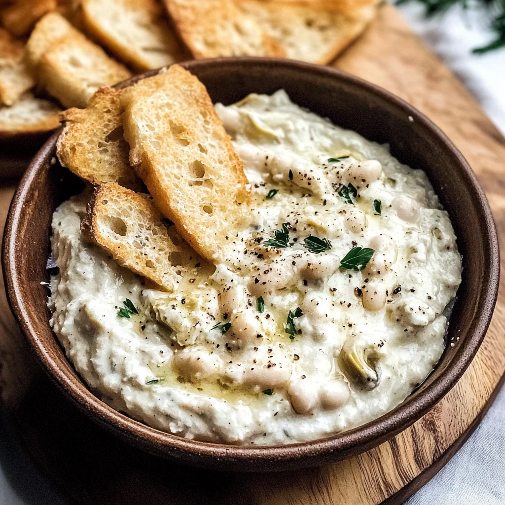 Parmesan, White Bean + Artichoke Dip