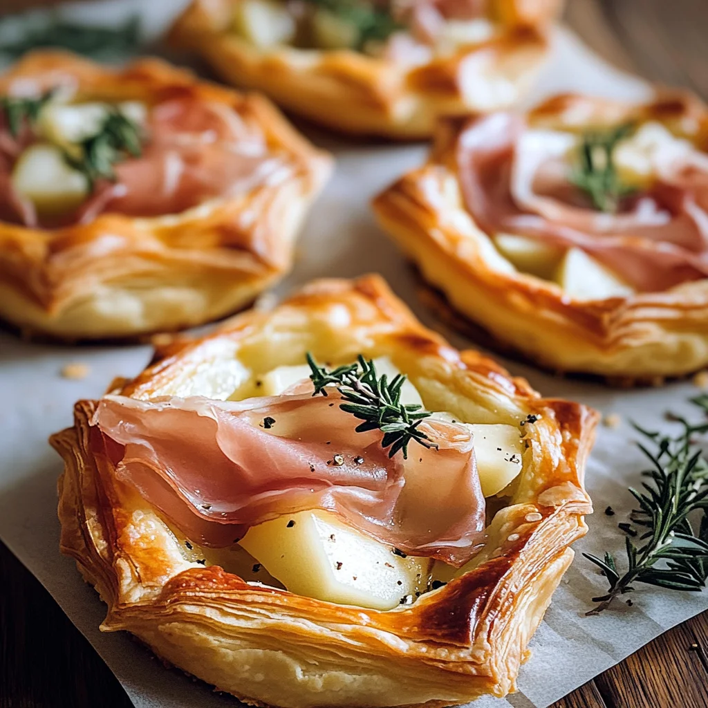 Prosciutto, Pear and Brie Tarts
