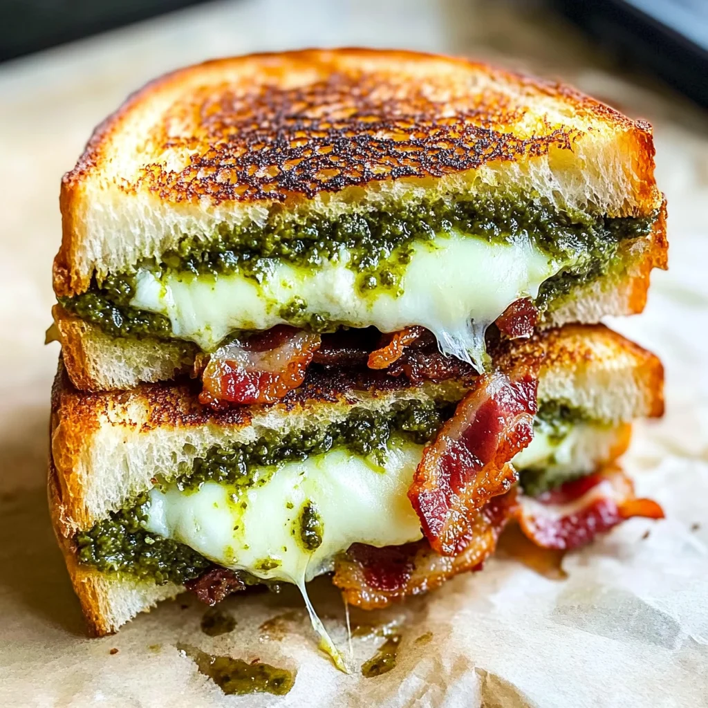 Sourdough Pesto Grilled Cheese