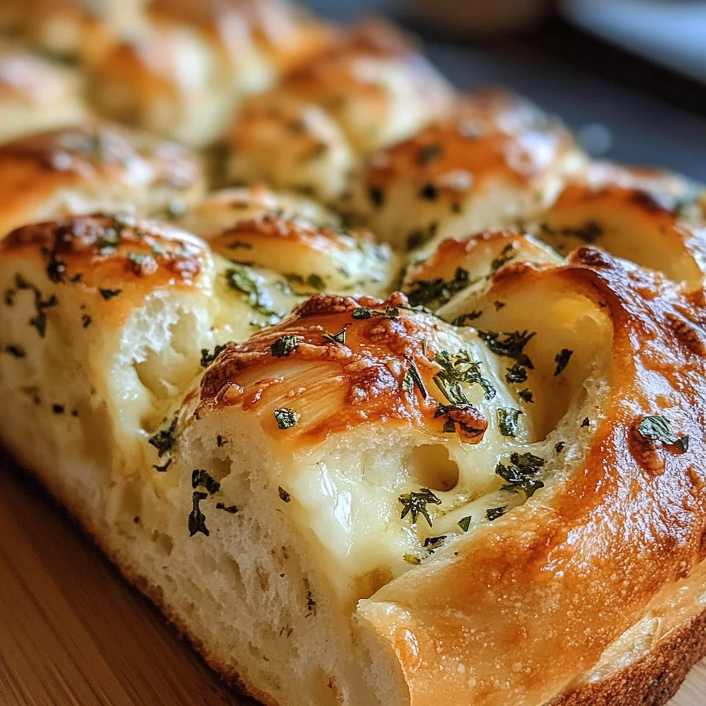 Swirled Garlic Herb And Cheese Bread