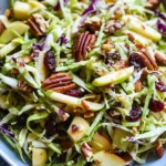 Apple Coleslaw with Cranberries and Pecans