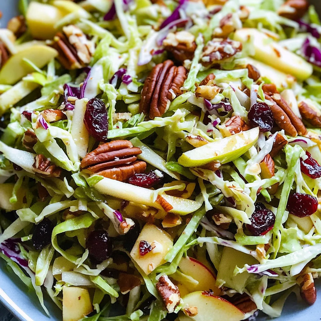 Apple Coleslaw with Cranberries and Pecans
