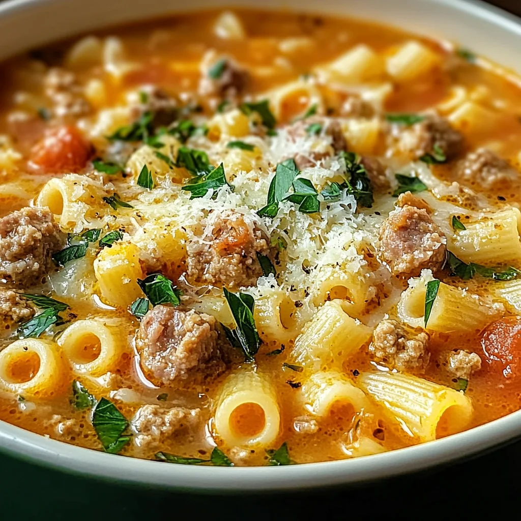 BEST Italian Sausage Ditalini Soup