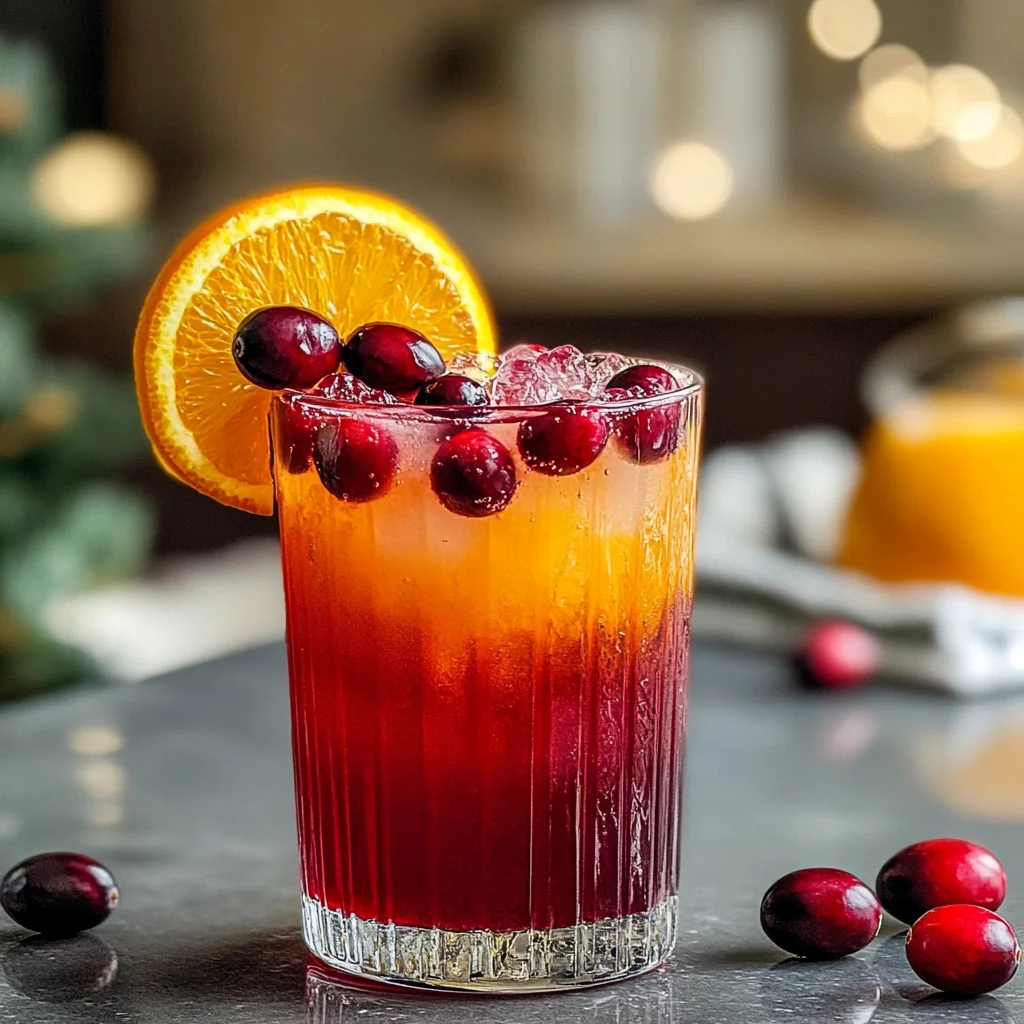 Cranberry and Orange Juice Mocktail