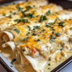 Creamy White Chicken Enchiladas