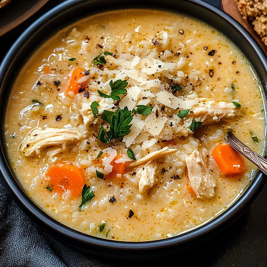 Creamy White Chicken + Rice Soup