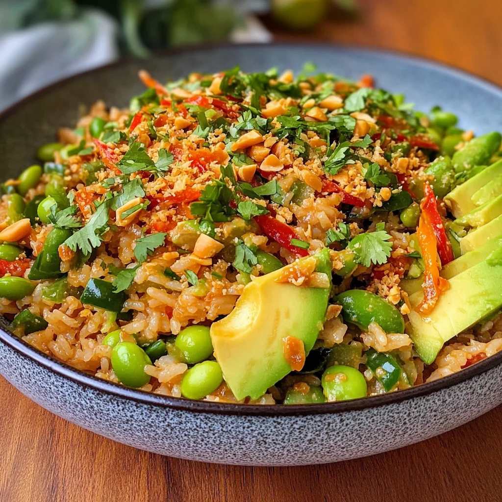 Crispy Rice Salad with Peanut-Chili Dressing