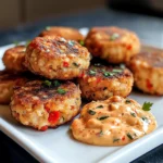Mini Crawfish Cakes with Red Pepper Remoulade