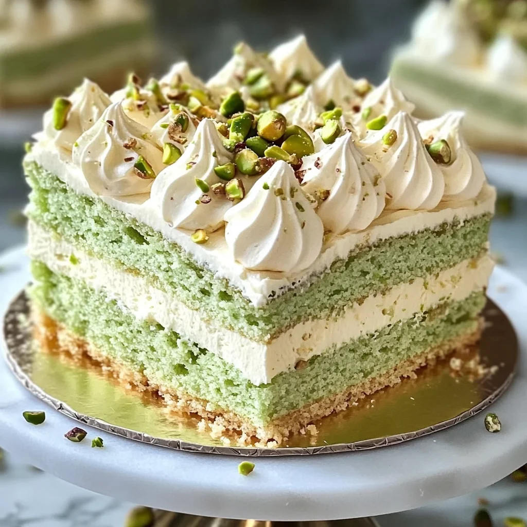 Pistachio Dacquoise Cake