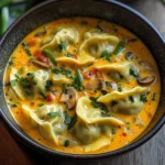 Quick Coconut Curry Soup with Dumplings - Alrightwithme