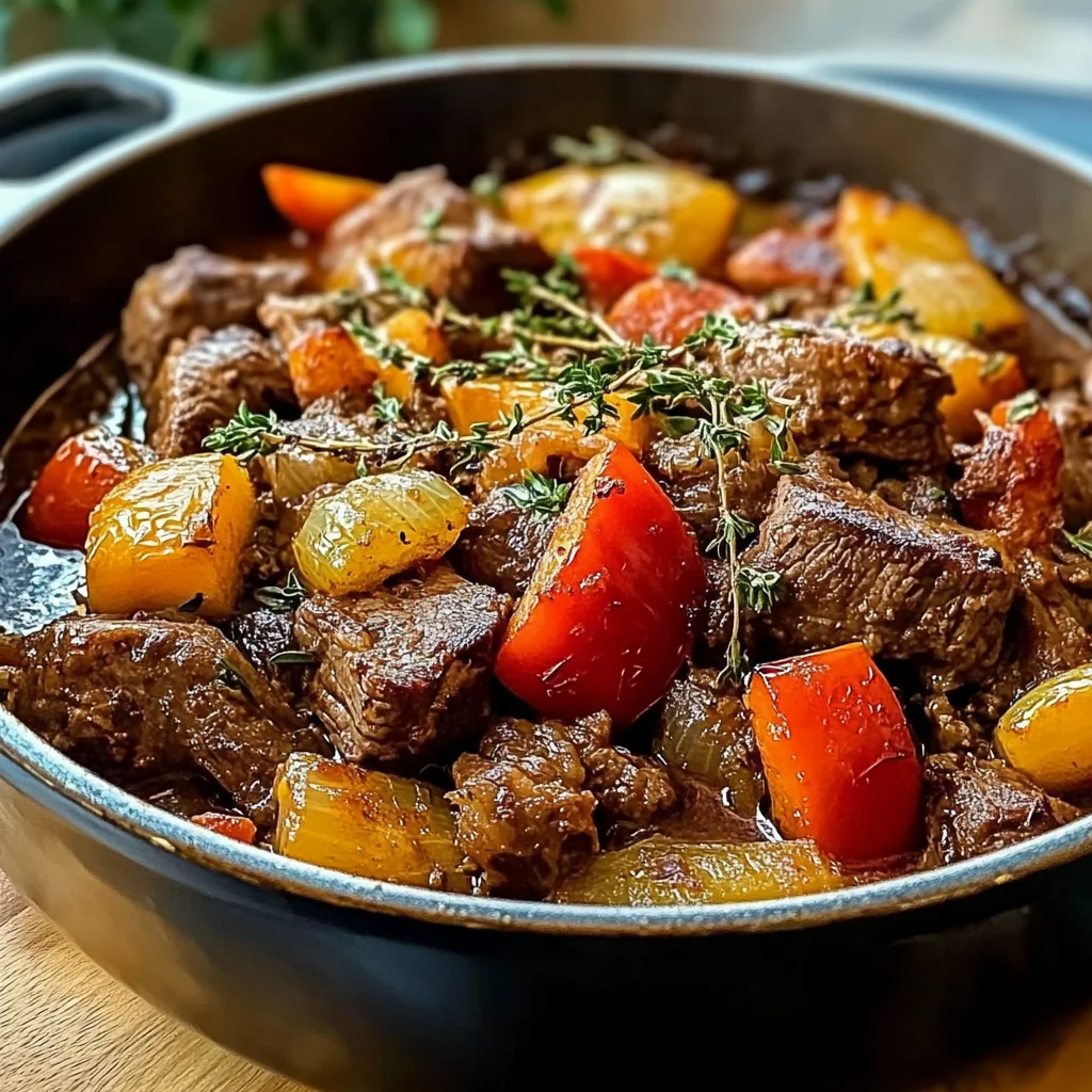 Slow-Baked Tuscan Beef Casserole with Rustic Vegetables