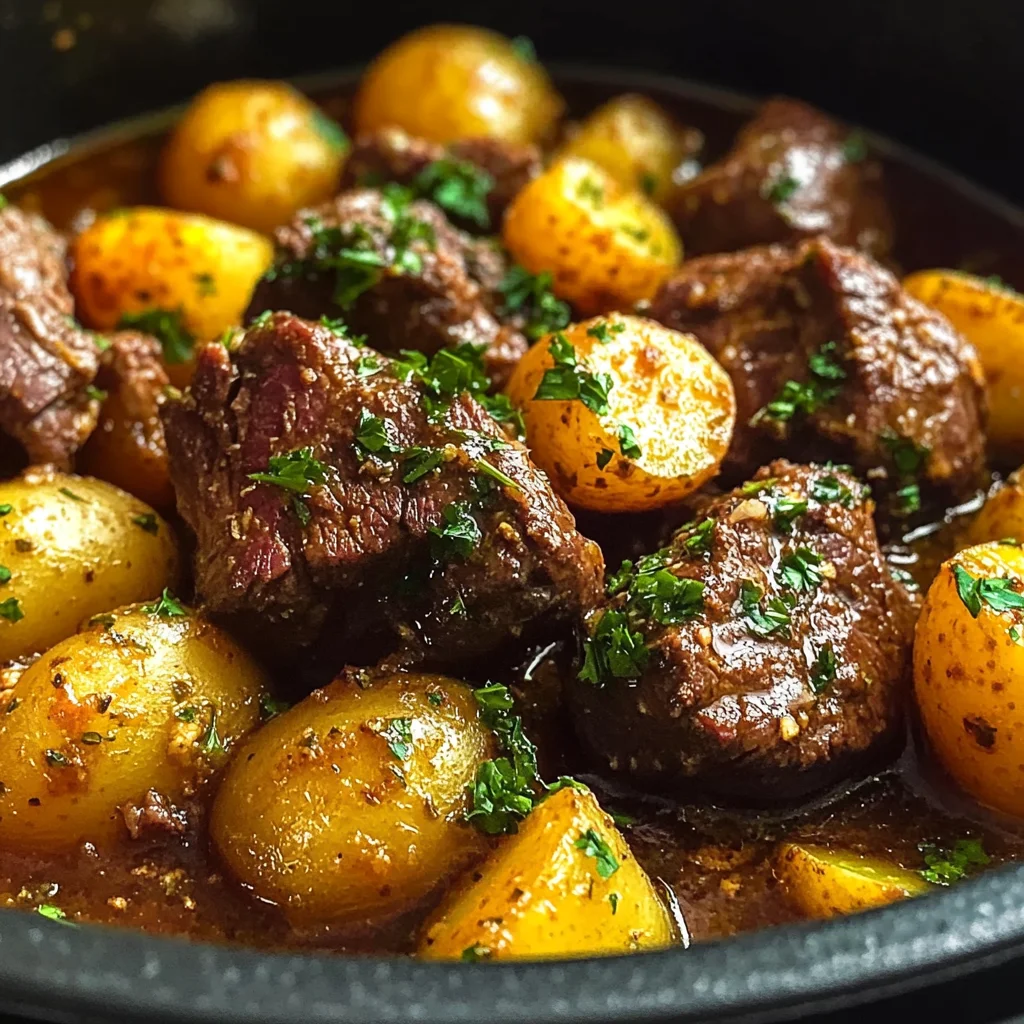 Slow Cooker Garlic Butter Beef