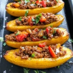 Stuffed Plantains (Canoas de Platanos)
