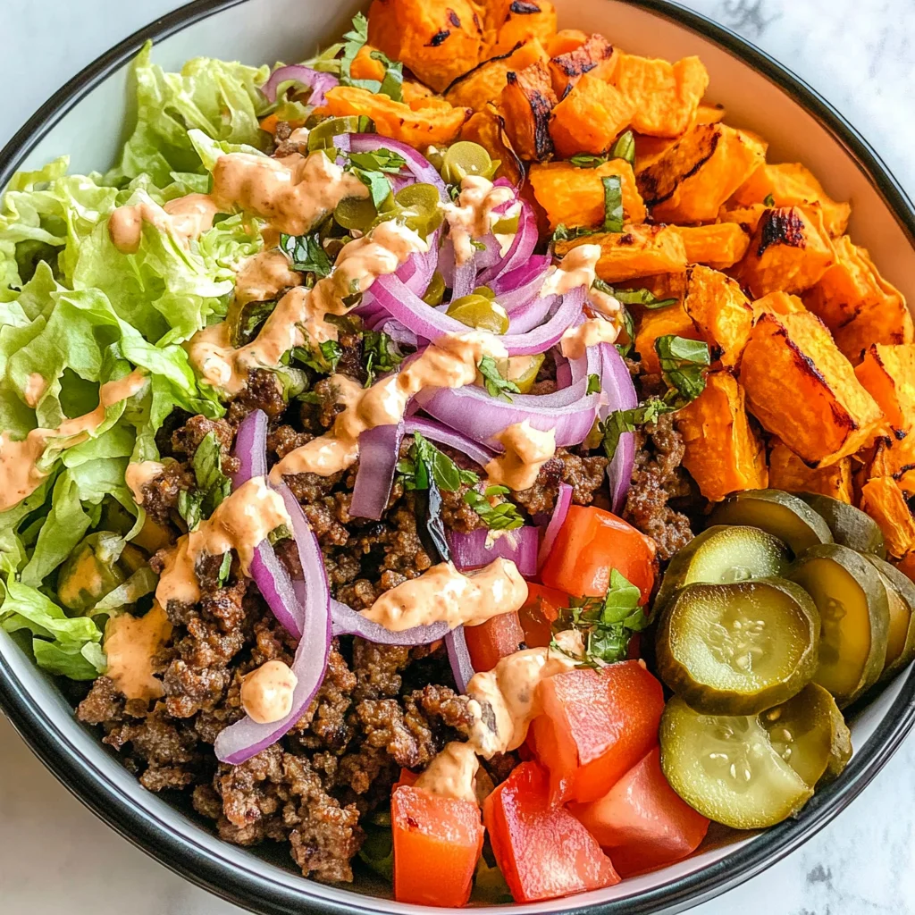 Sweet Potato Burger Bowl