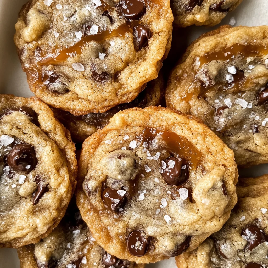 The Best Chewy Salted Caramel Chocolate Chip Cookies