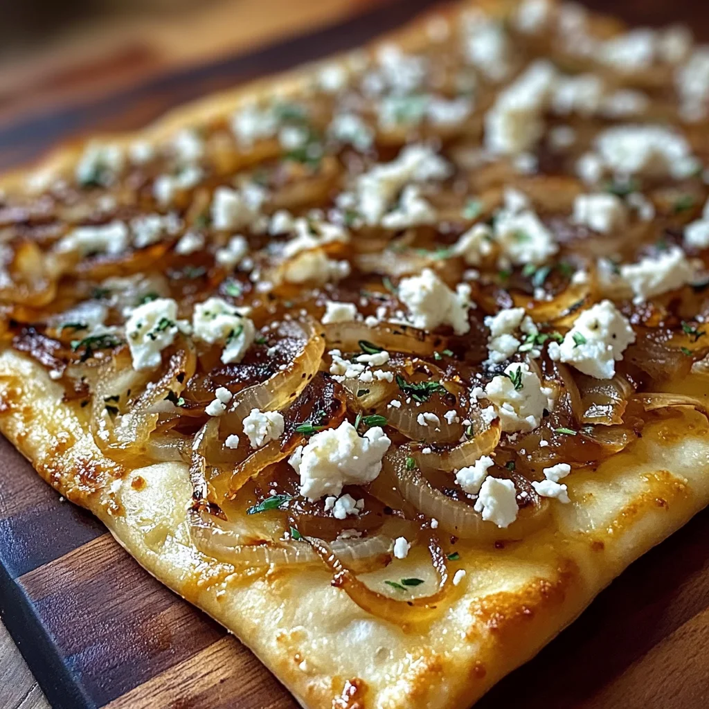 Caramelized Onion and Feta Flatbread