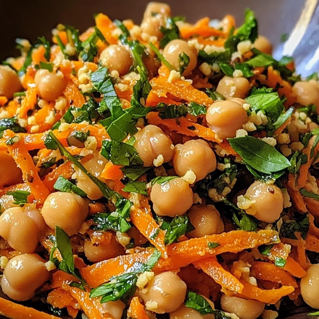 Carrot Ginger Chickpea Salad