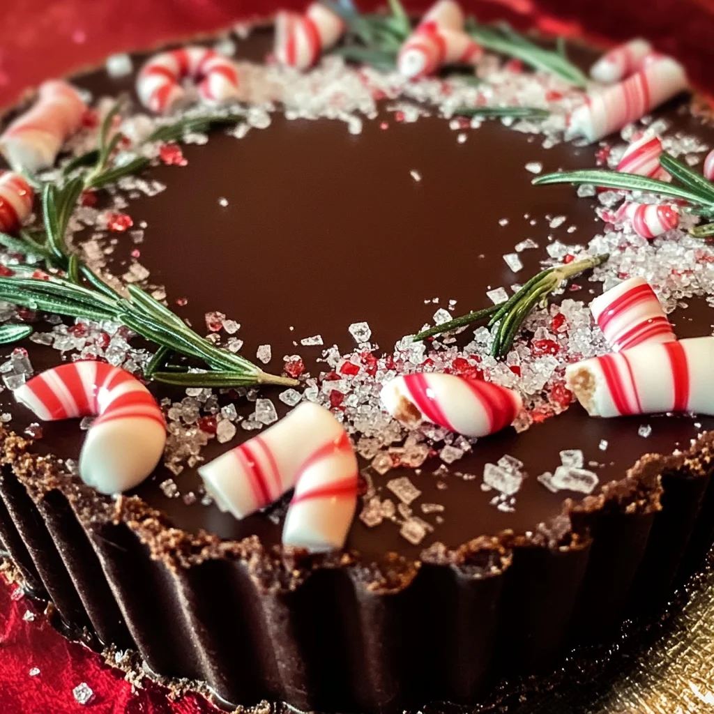 Dark Chocolate Peppermint Mousse Tart