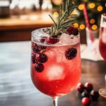 Festive Christmas Cranberry Spritzer