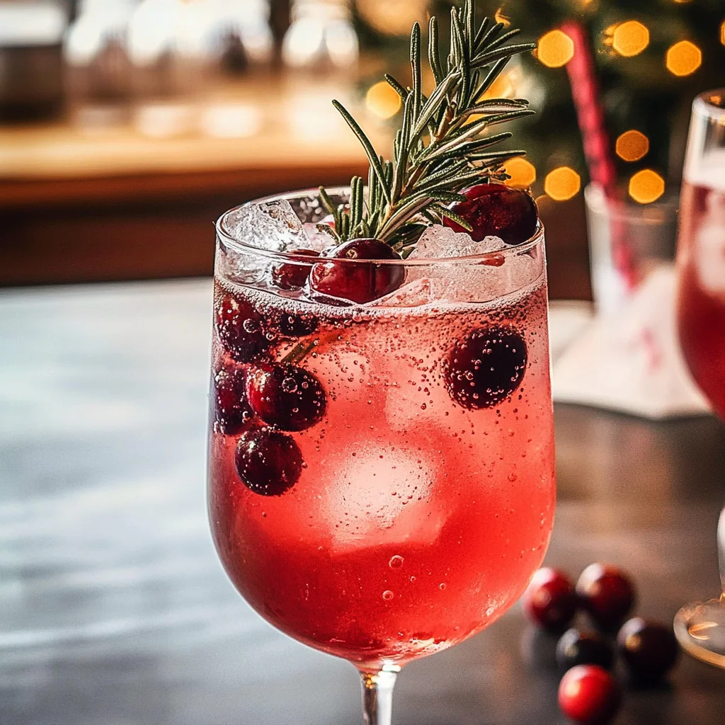 Festive Christmas Cranberry Spritzer