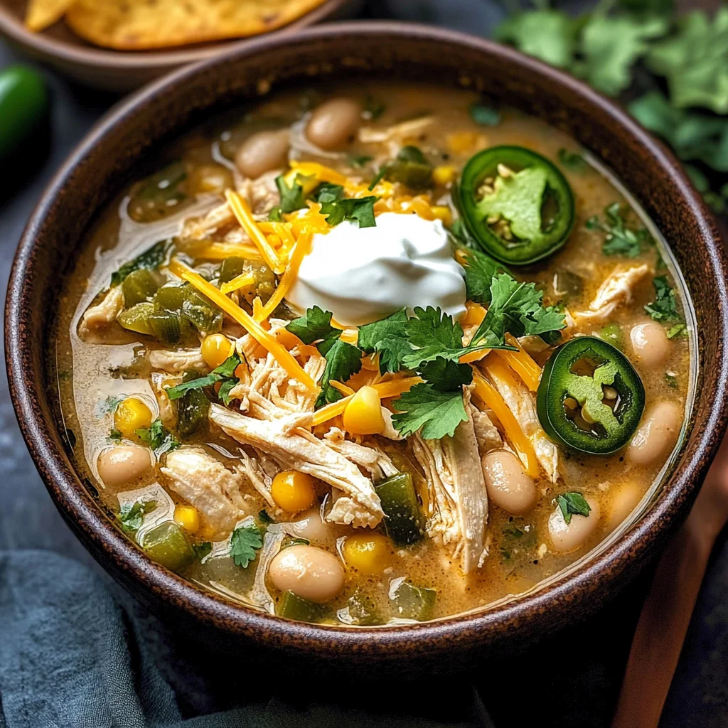 Flavorful Crockpot White Chicken Chili Soup