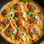 One Pan Baked Dumplings