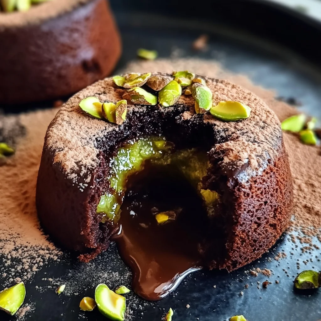 Pistachio Chocolate Lava Cakes Recipe