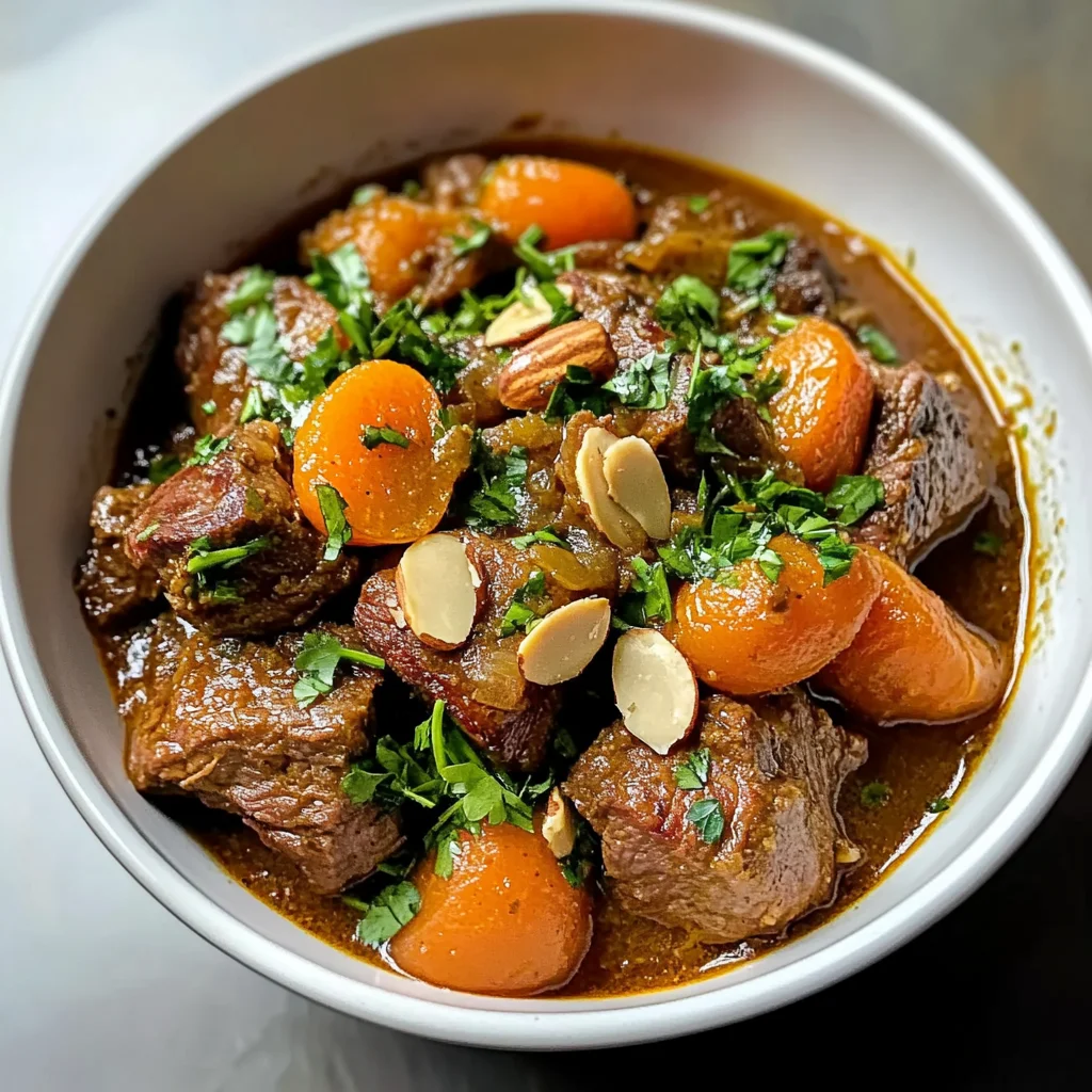 Slow Cooker Moroccan Lamb Tagine with Apricots