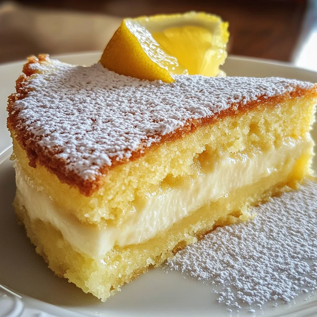 The Best Lemon Custard Cake