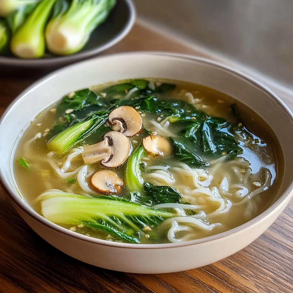 25-Minutes Ginger Garlic Bok Choy Soup - A Delicious Choice