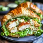 Chicken Caesar Salad Croissant Sandwich