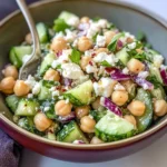 Chickpea Feta Cucumber Salad